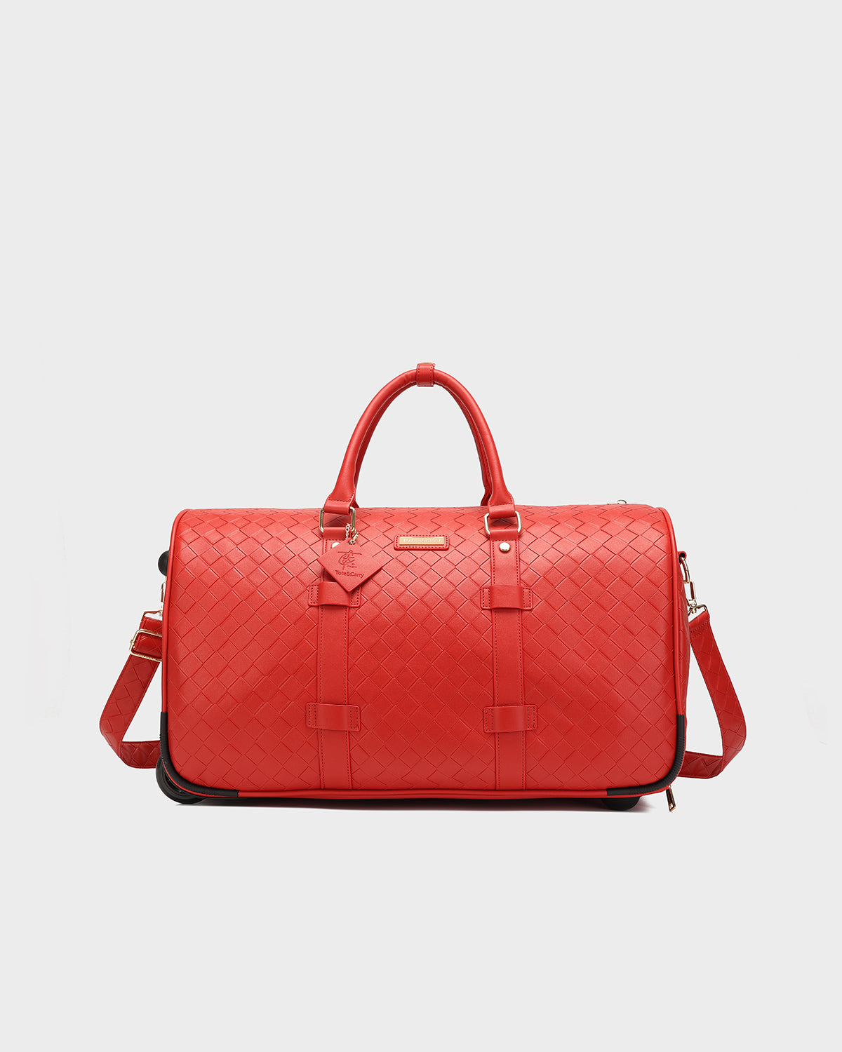 Bodega Traveler Rolling Duffle Bag in Red