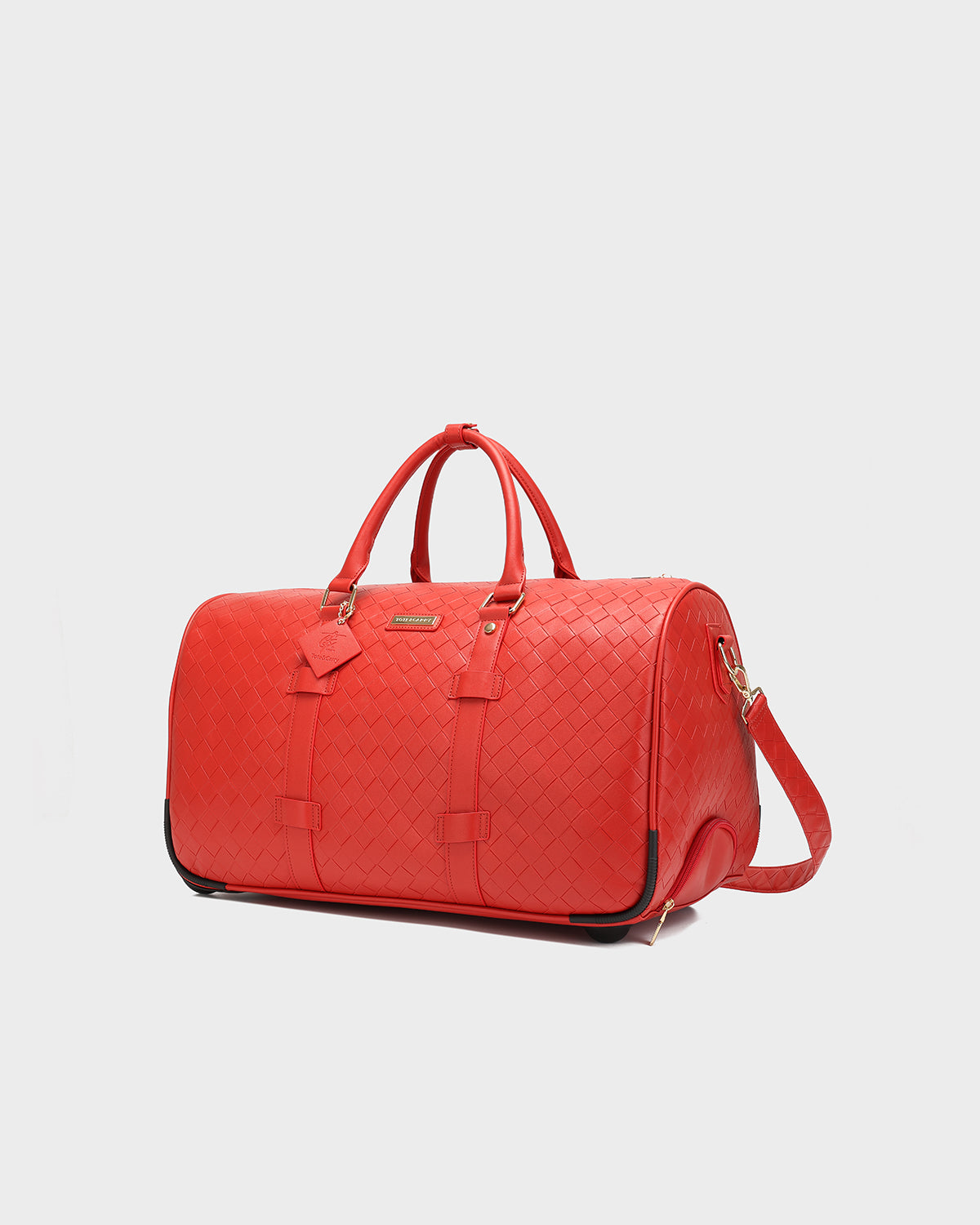Bodega Traveler Rolling Duffle Bag in Red