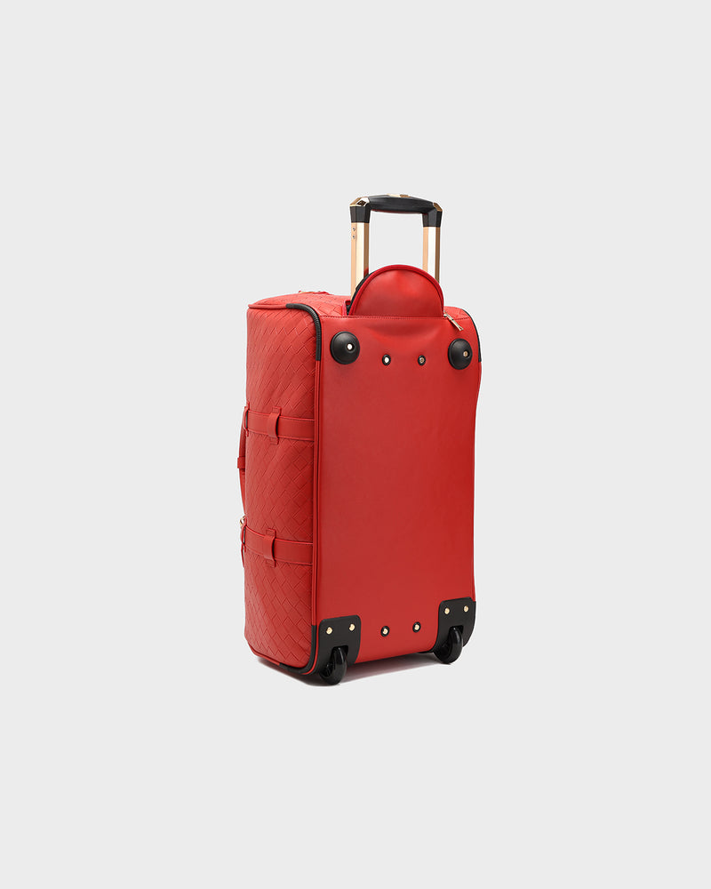 Bodega Traveler Rolling Duffle Bag in Red