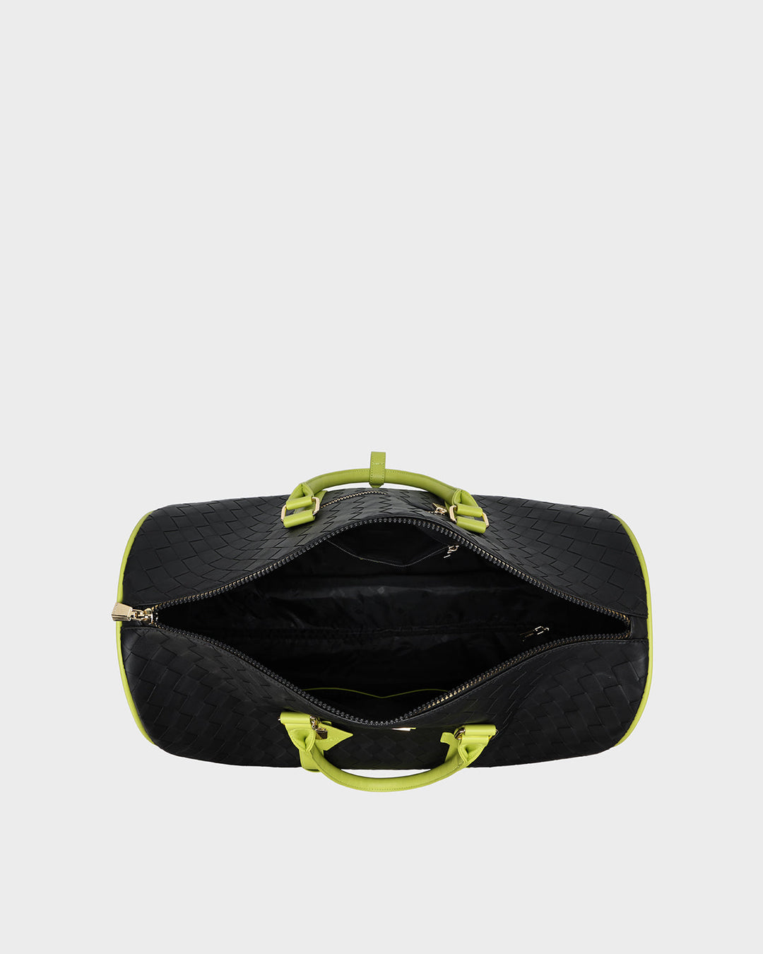 Bodega Rolling Duffle Bag in Black & Neon Green