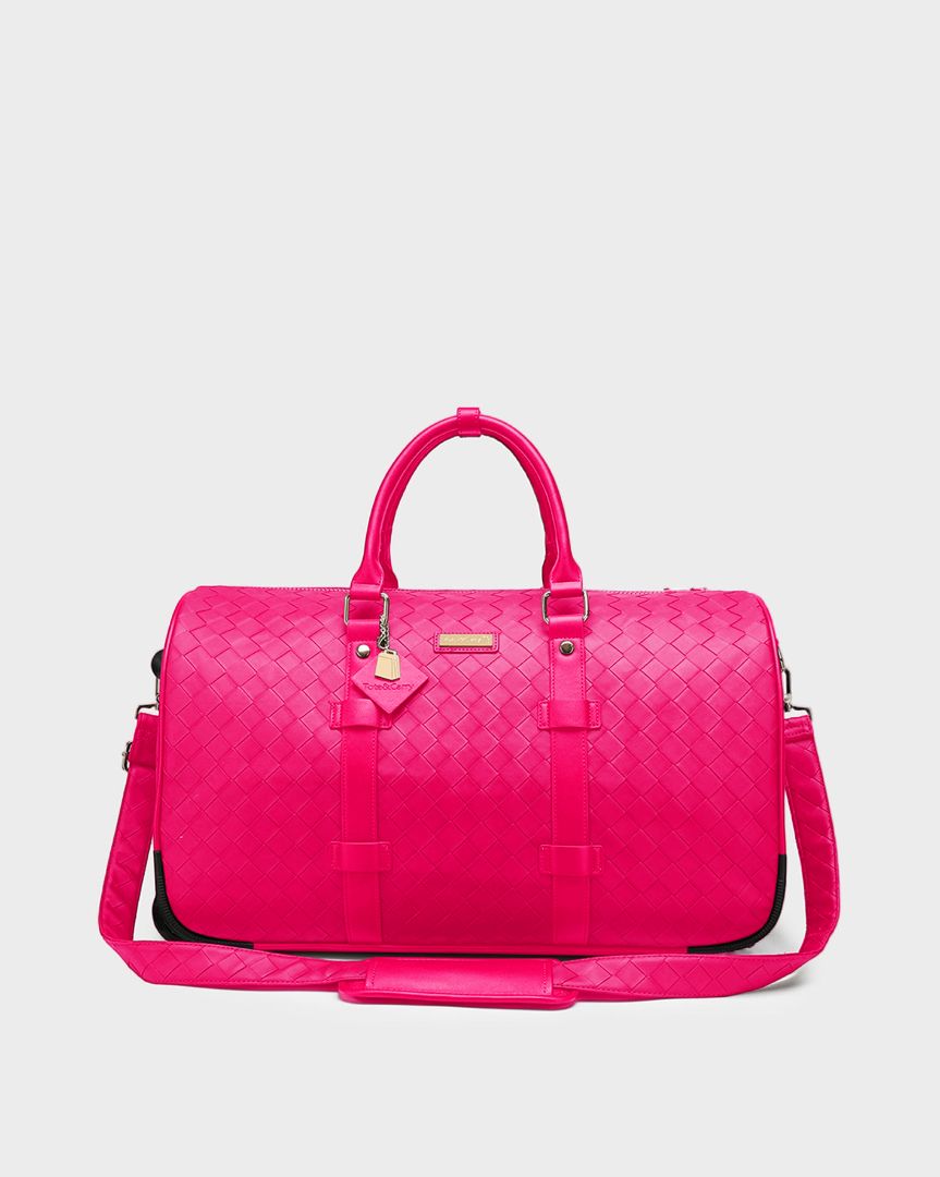 Bodega Traveler Rolling Duffle in Neon Pink