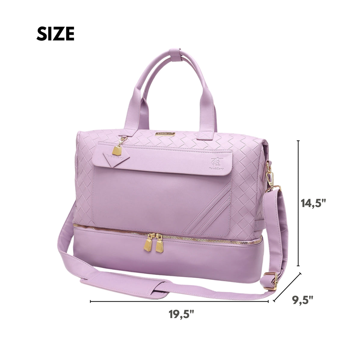 Tote&Carry Bodega Weekender Duffle Bag in Purple — material detail