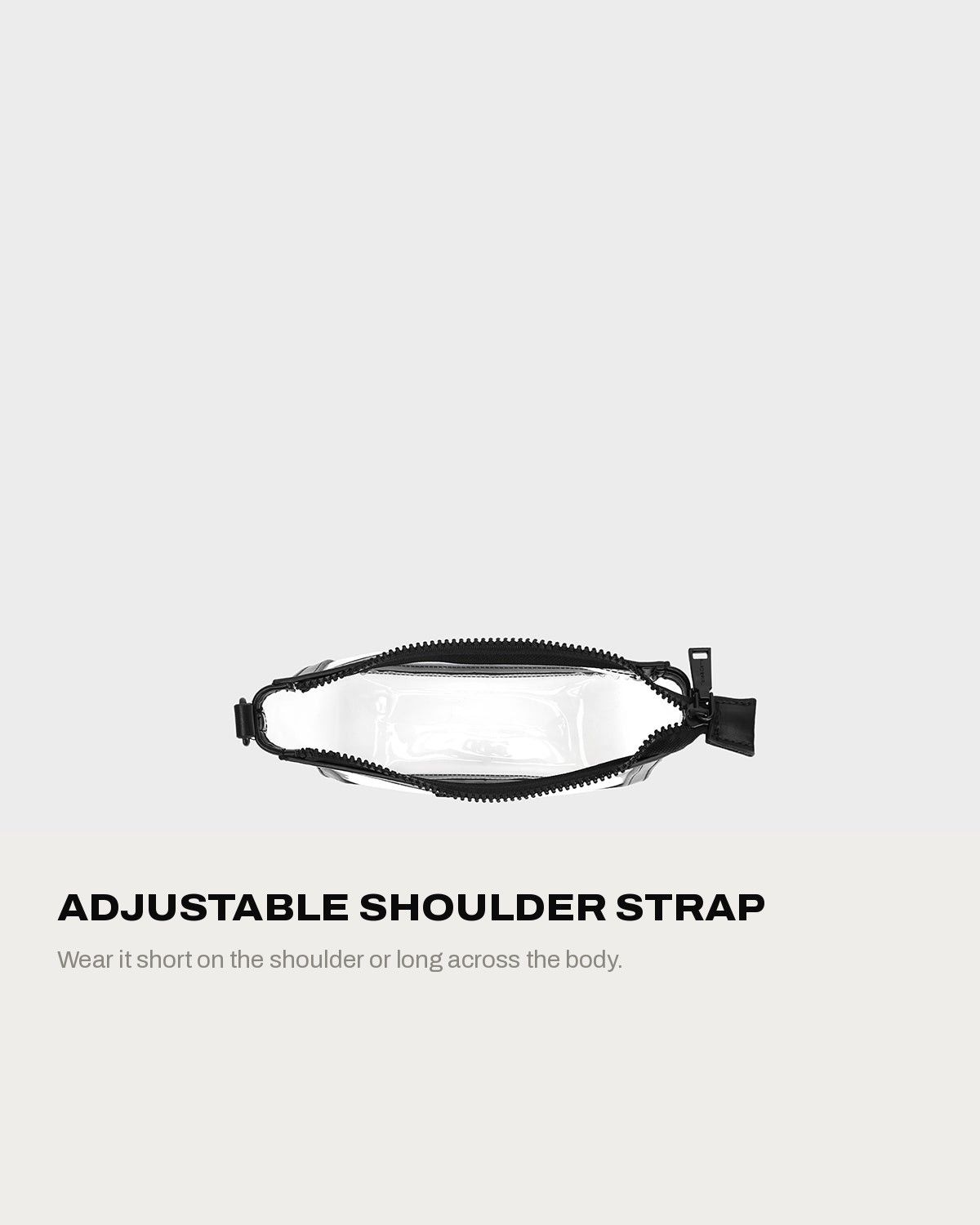 Clearview Shoulder Bag in Clear & Black — A+ 3