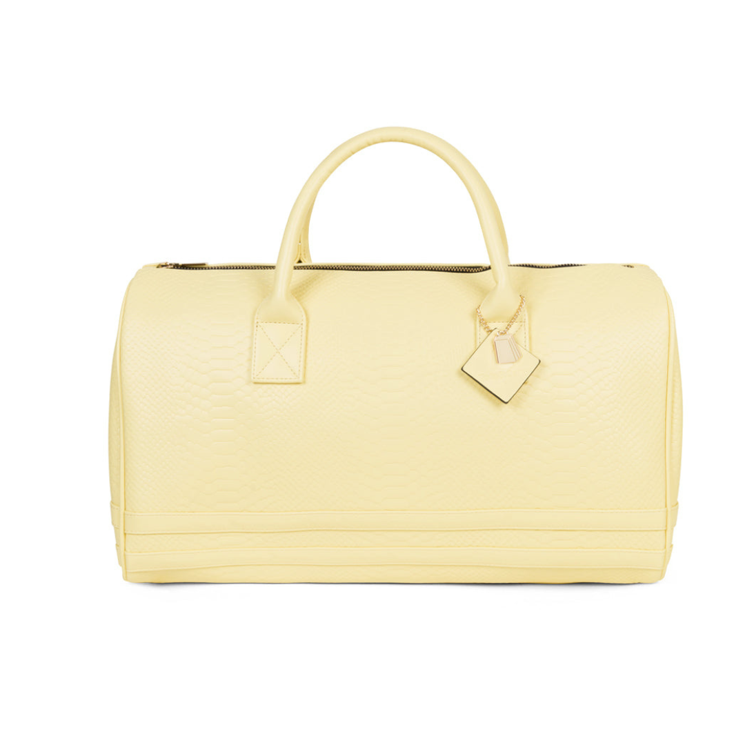 Yellow snakeskin bag sales
