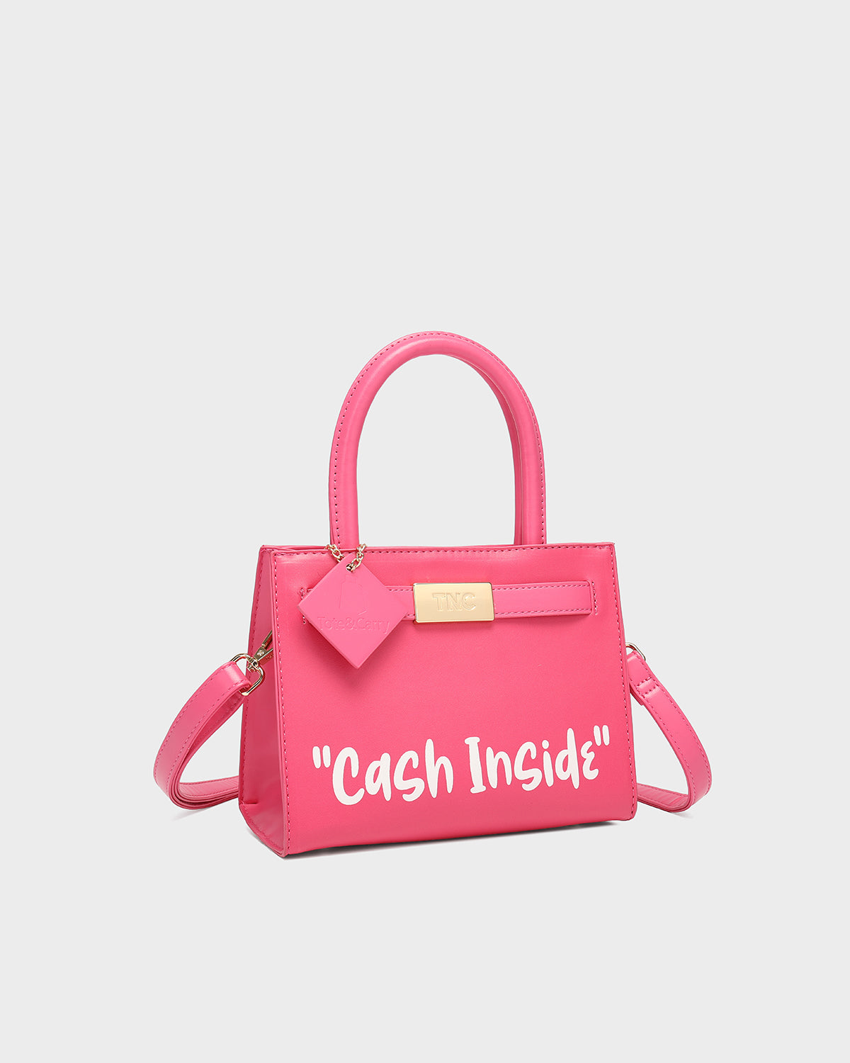 Cash Inside Mini Tote in Baby Pink