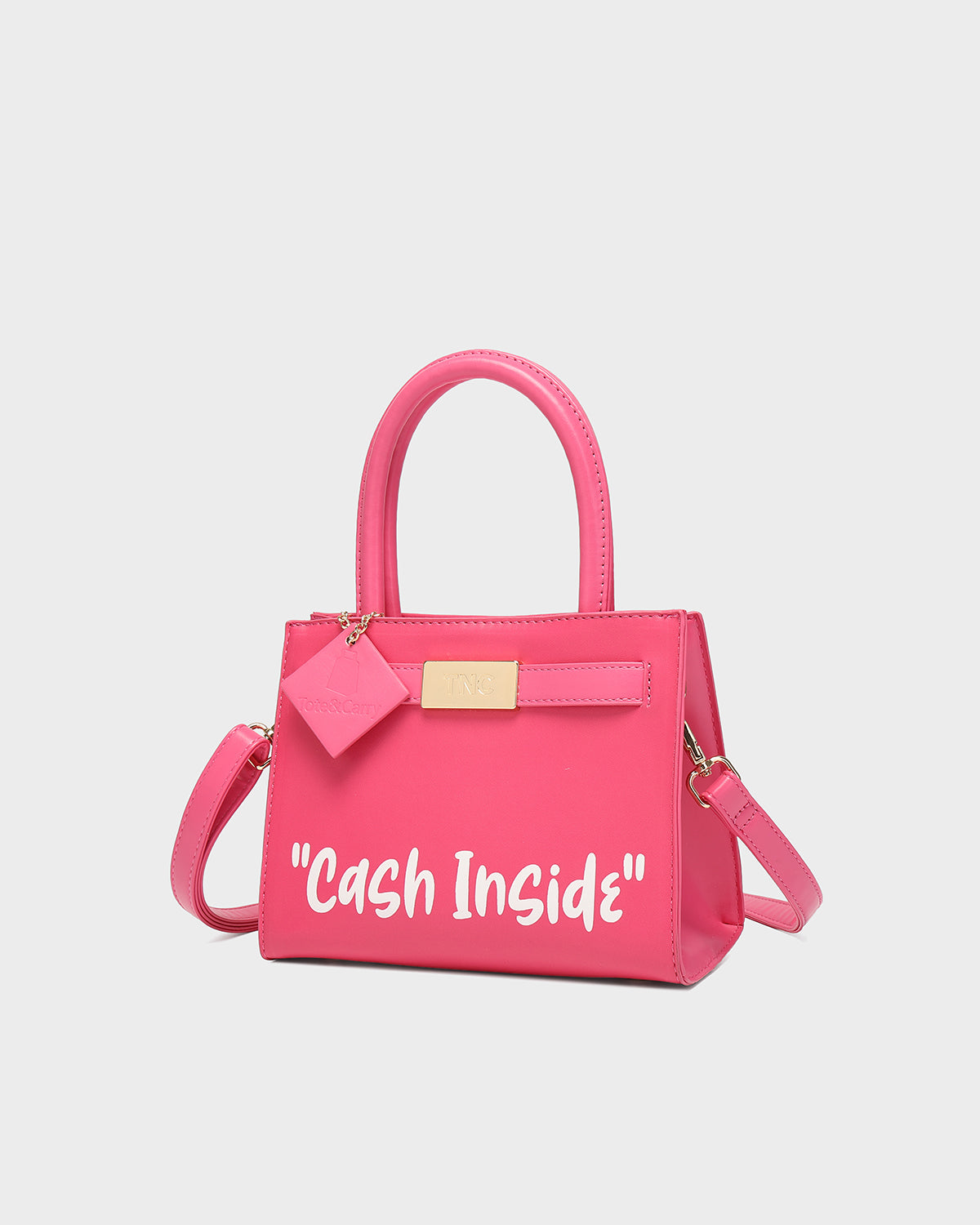 Cash Inside Mini Tote in Baby Pink