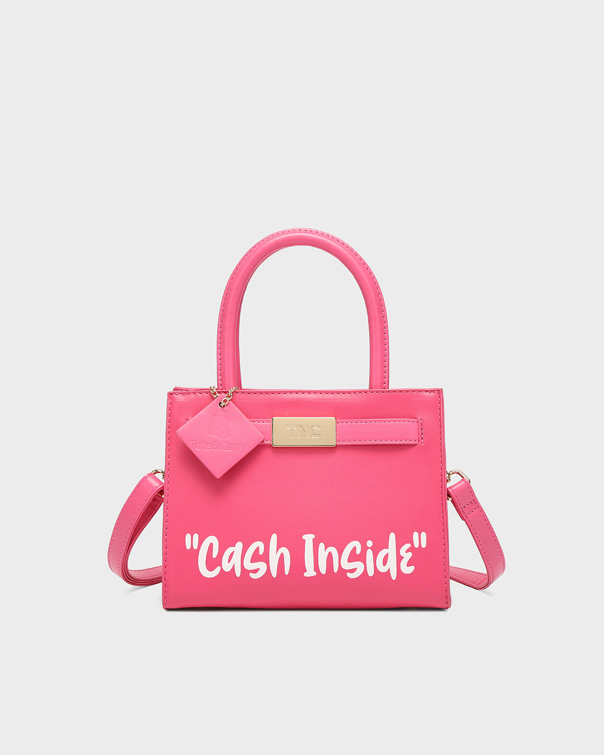 Cash Inside Mini Tote in Baby Pink