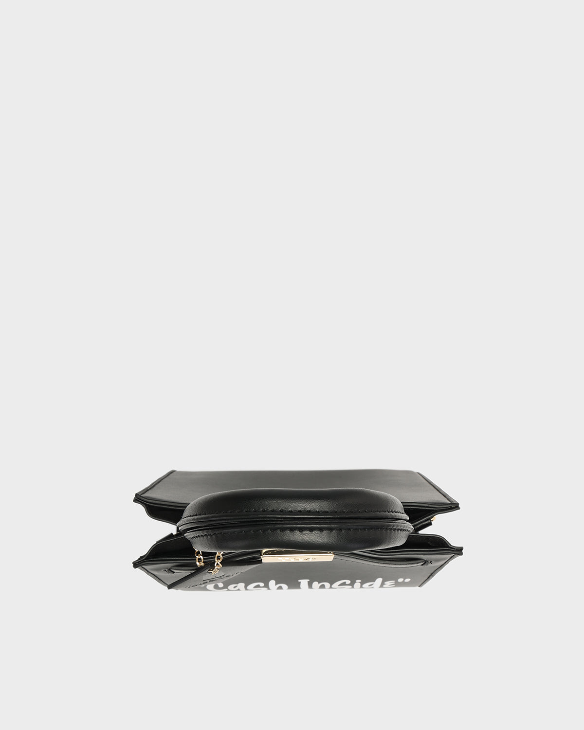 Cash Inside Mini Tote in Black