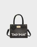 Cash Inside Mini Tote in Black