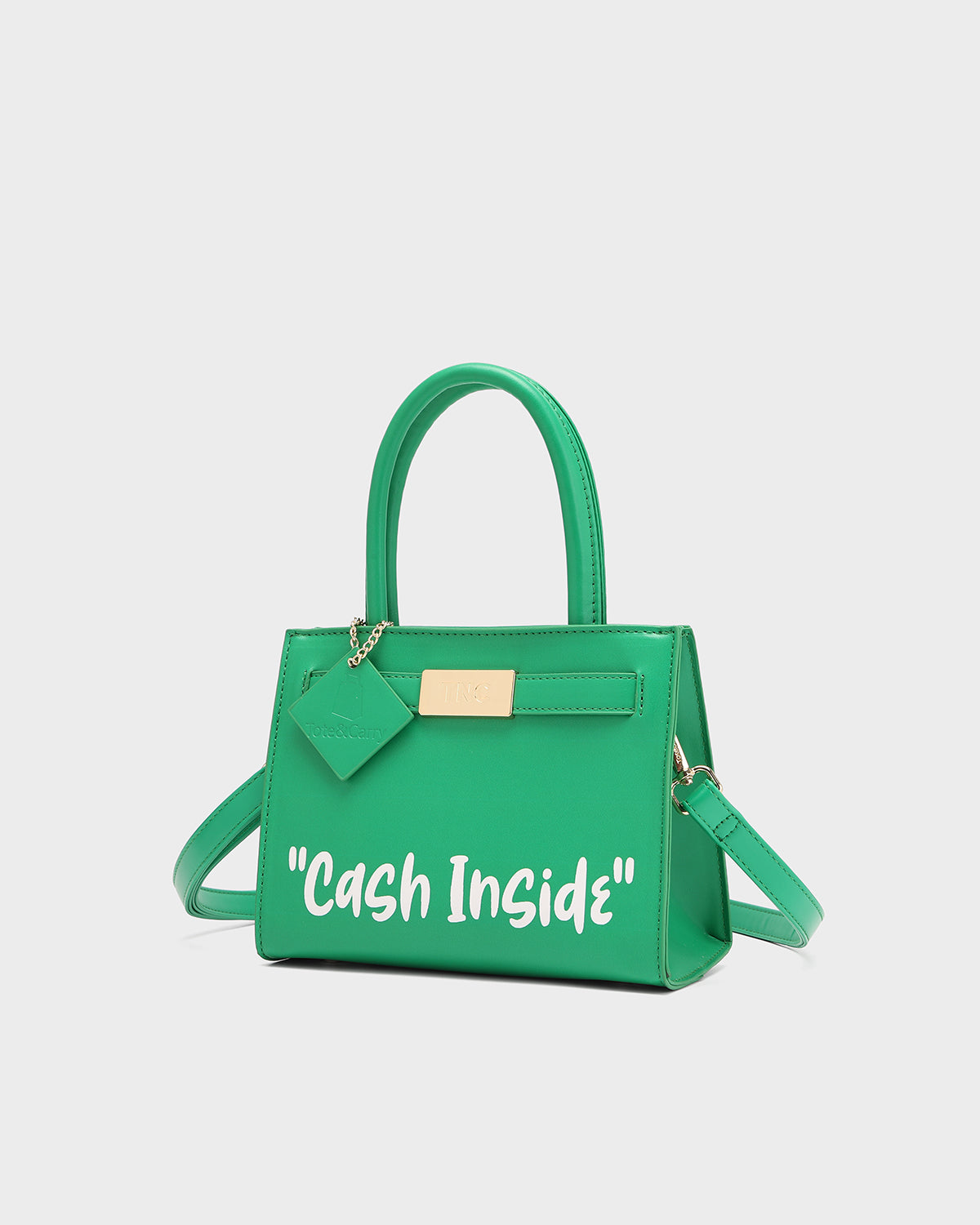 Cash Inside Mini Tote in Green