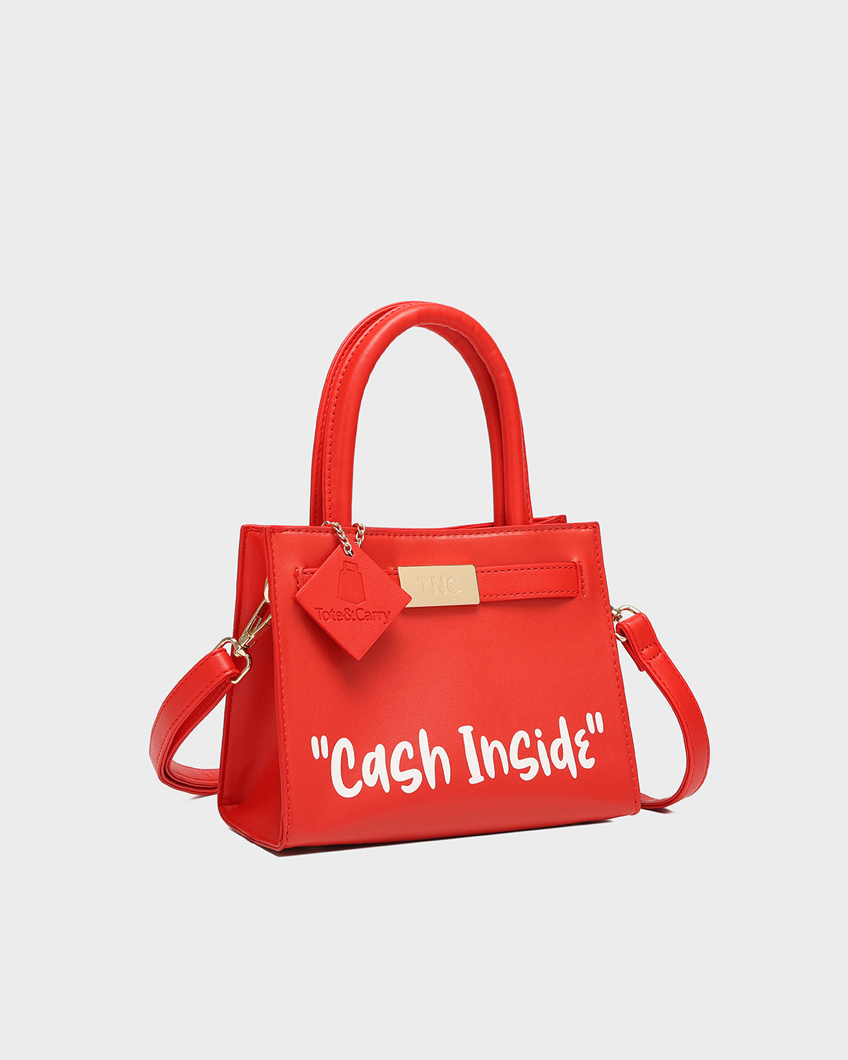 Cash Inside Mini Tote in Red