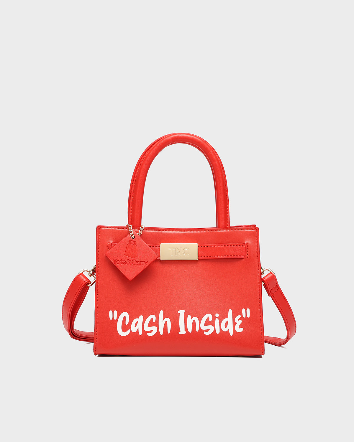 Cash Inside Mini Tote in Red