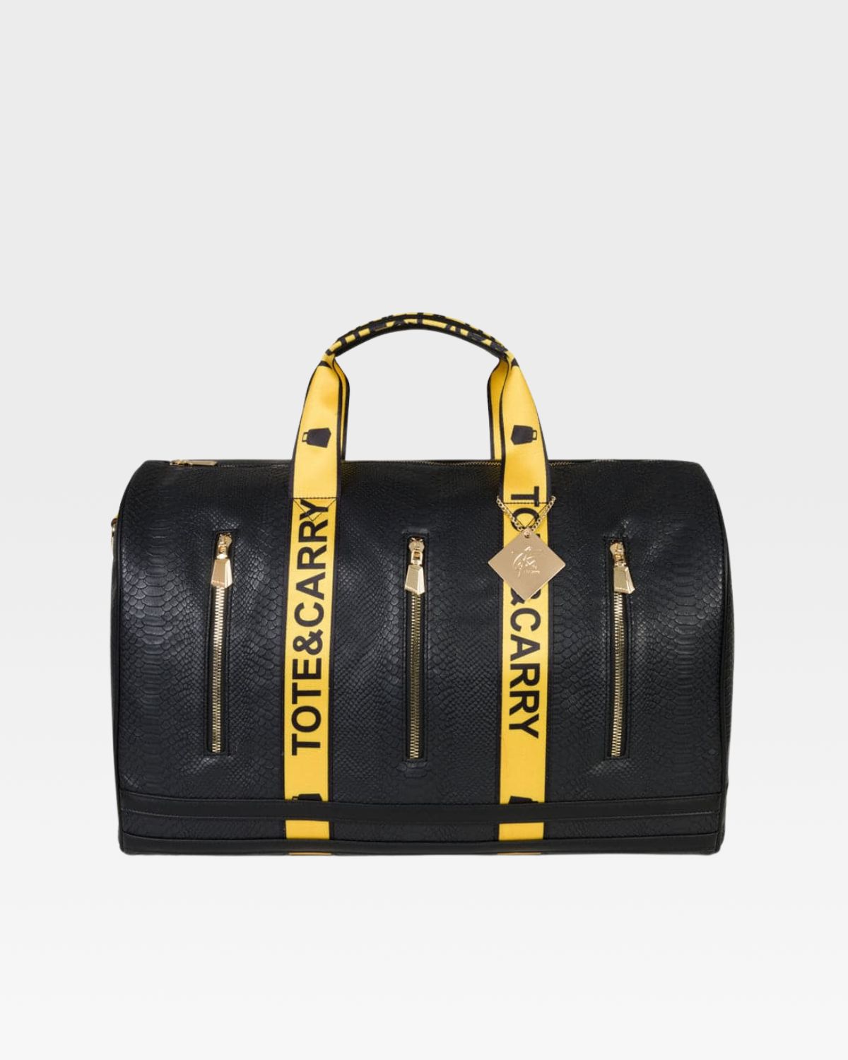 Caution Tape Travel Set in Black & Yellow