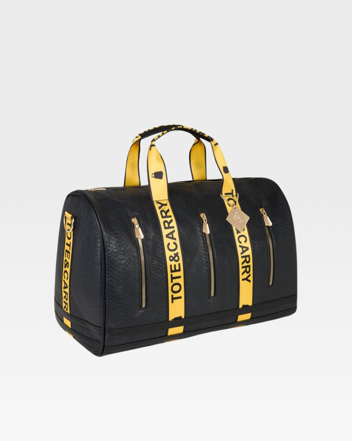 Caution Tape Travel Set in Black & Yellow