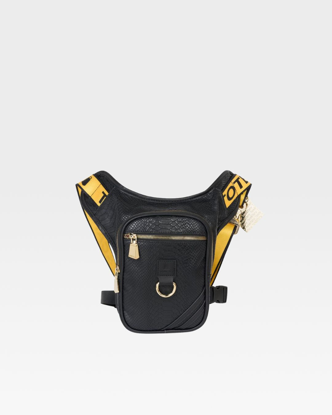 Caution Tape Travel Set in Black & Yellow