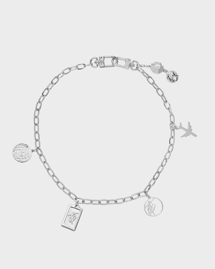 Charm Necklace in Silver