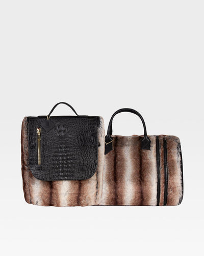 Chinchilla Travel Set in Brown