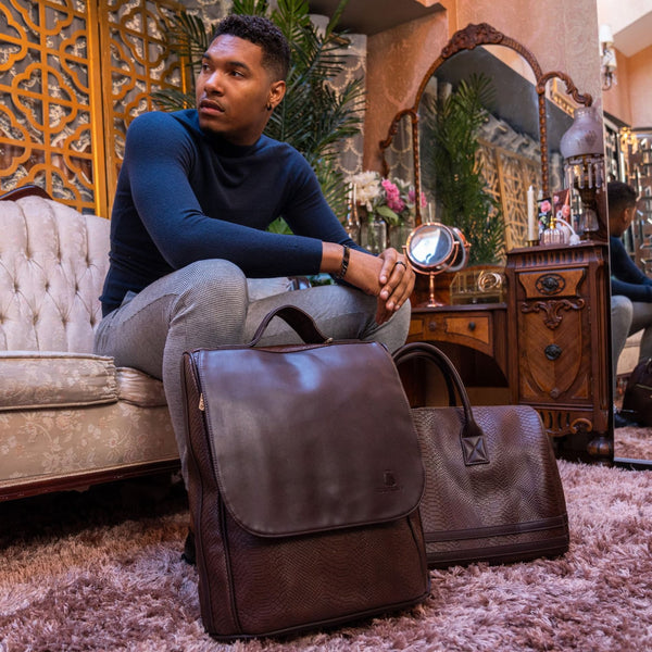 Signature Weekender Travel Set in Chocolate