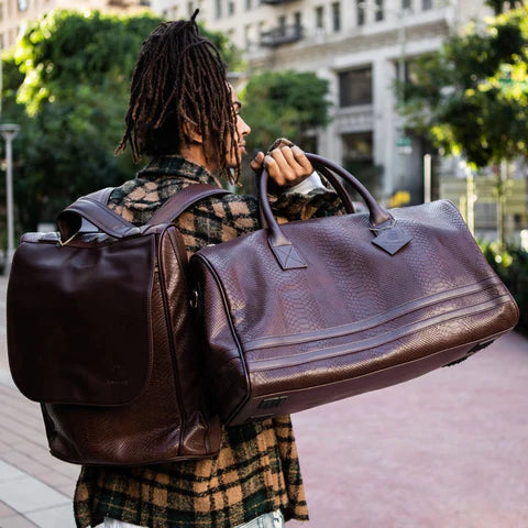 Signature Weekender Travel Set in Chocolate
