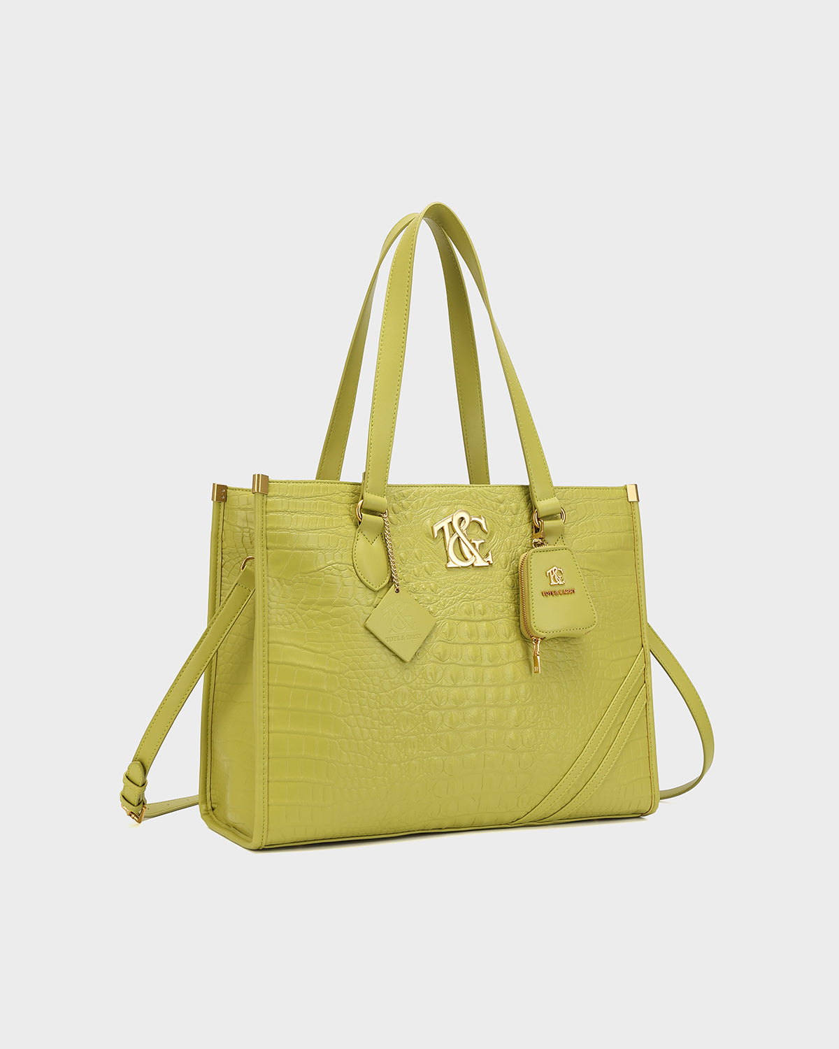 City scape Tote in Avocado Green