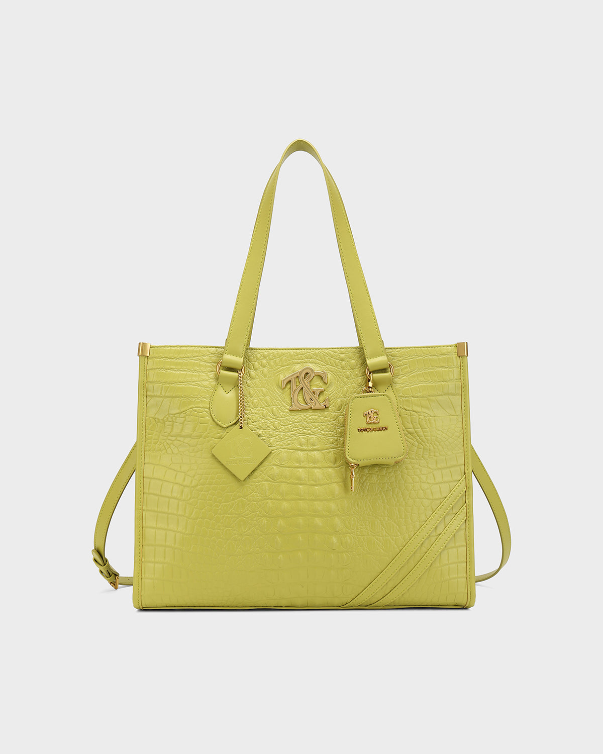 City scape Tote in Avocado Green