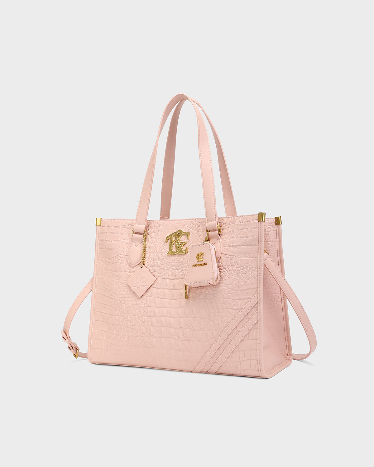 City scape Tote in Baby Pink