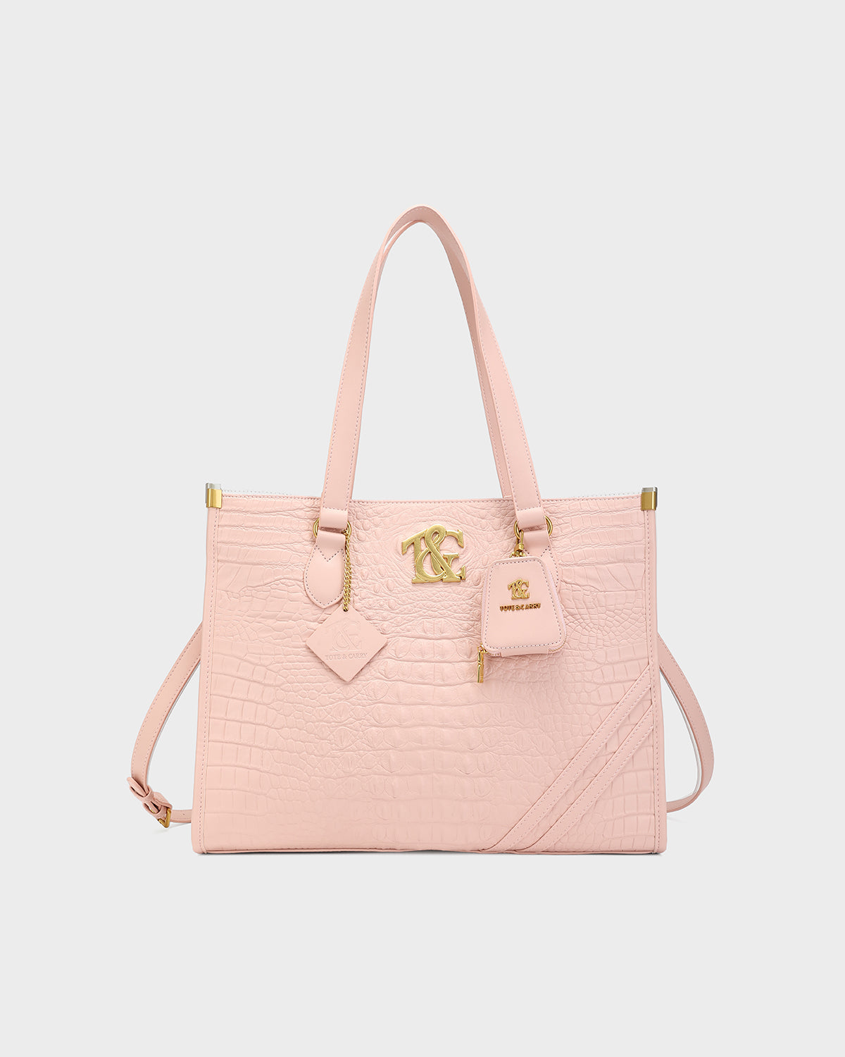 City scape Tote in Baby Pink