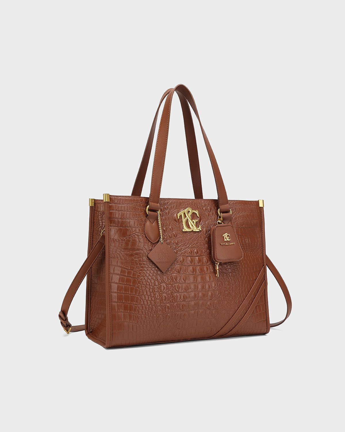 City scape Tote in Brown