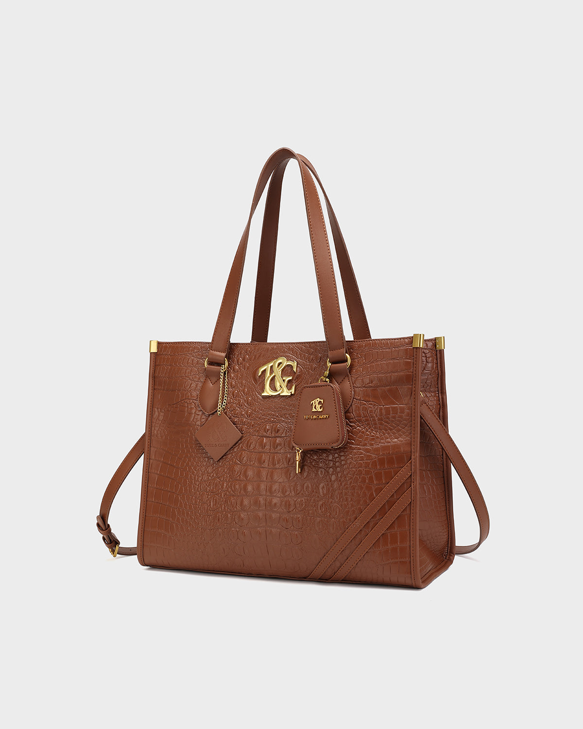 City scape Tote in Brown