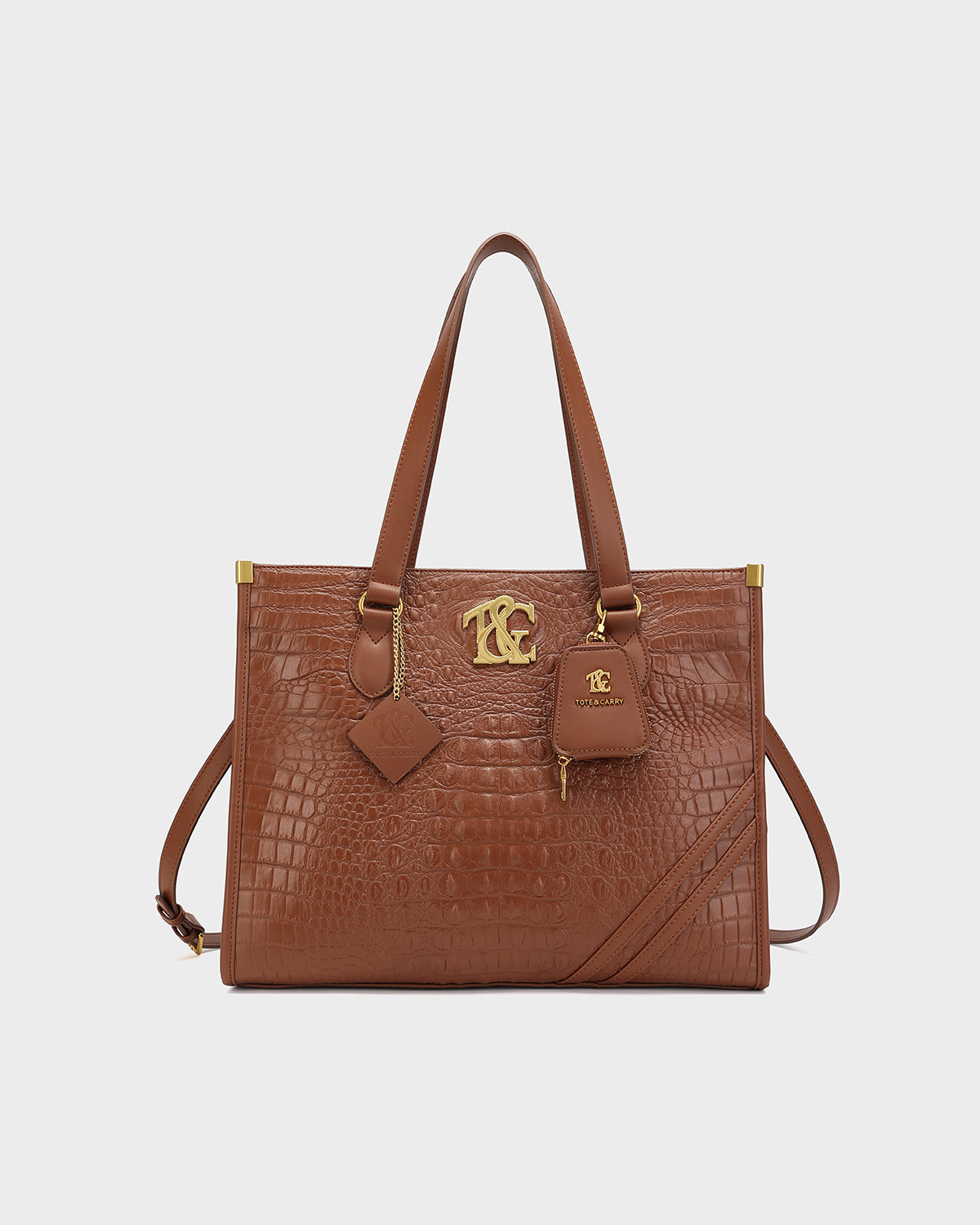City scape Tote in Brown