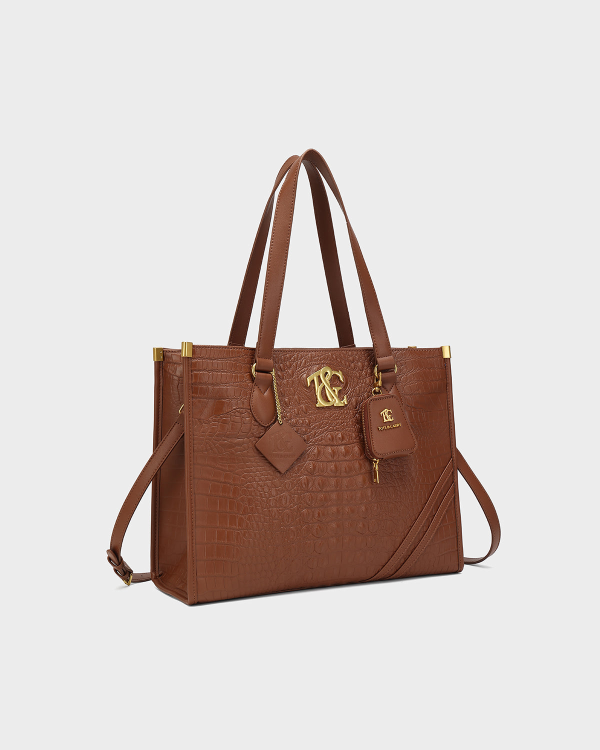 City scape Tote in Caramel