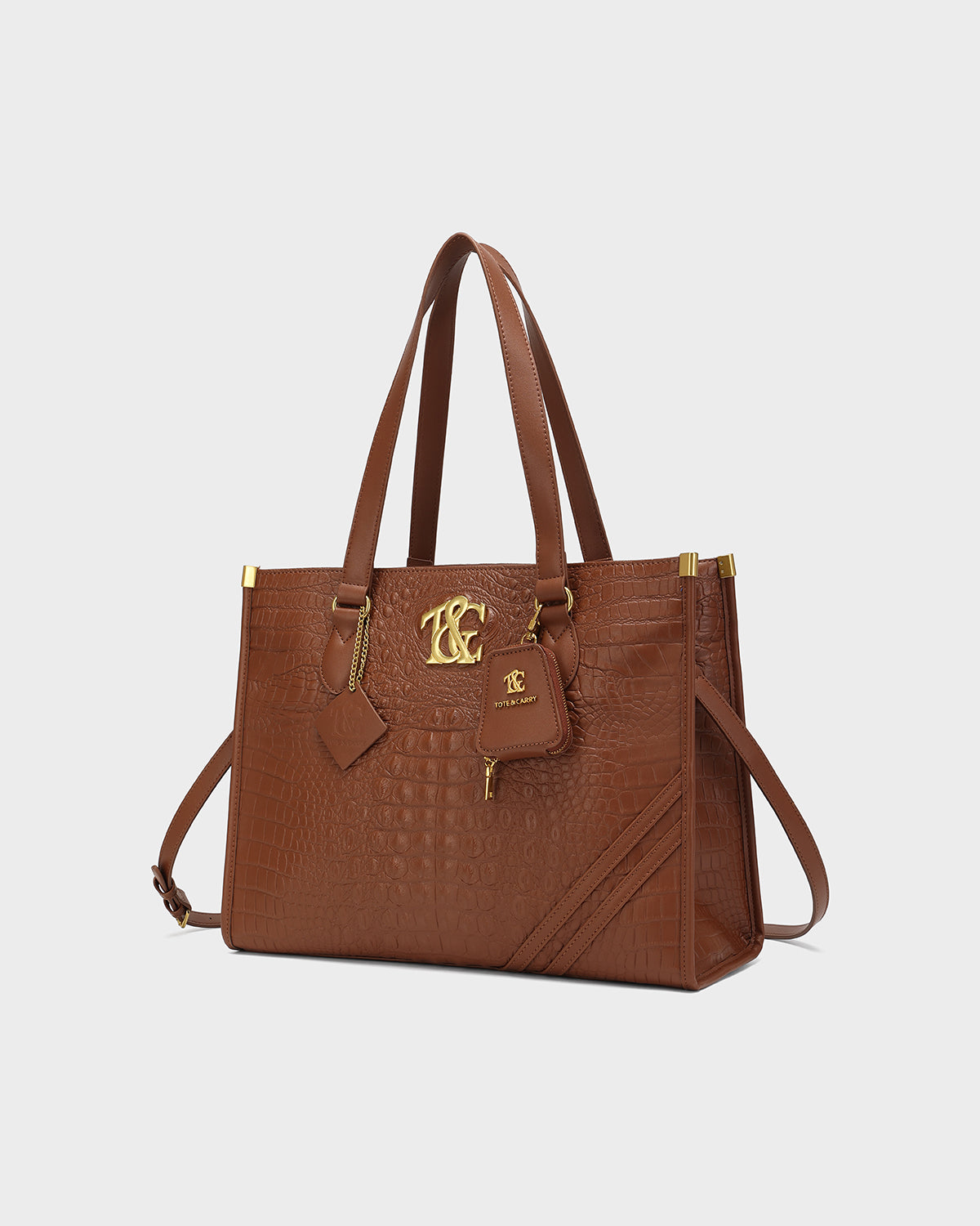 City scape Tote in Caramel