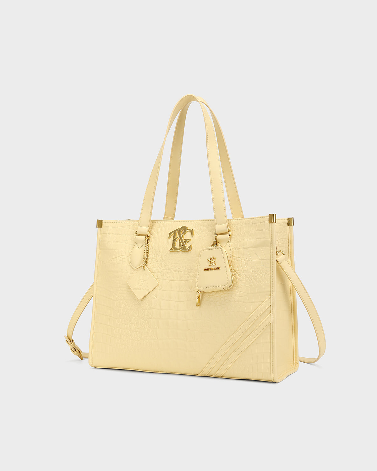 City scape Tote in Champagne Yellow