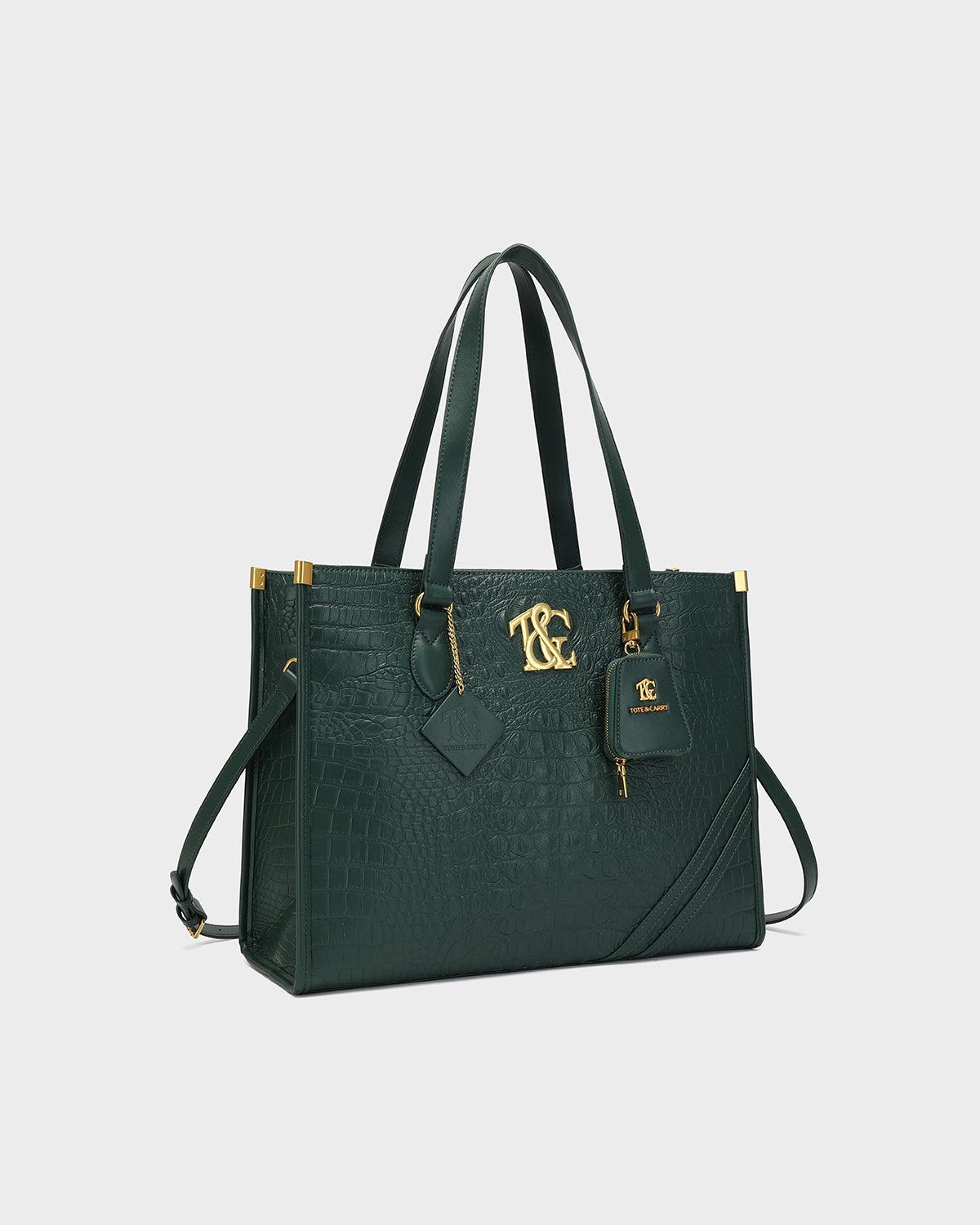 City scape Tote in Emerald Green