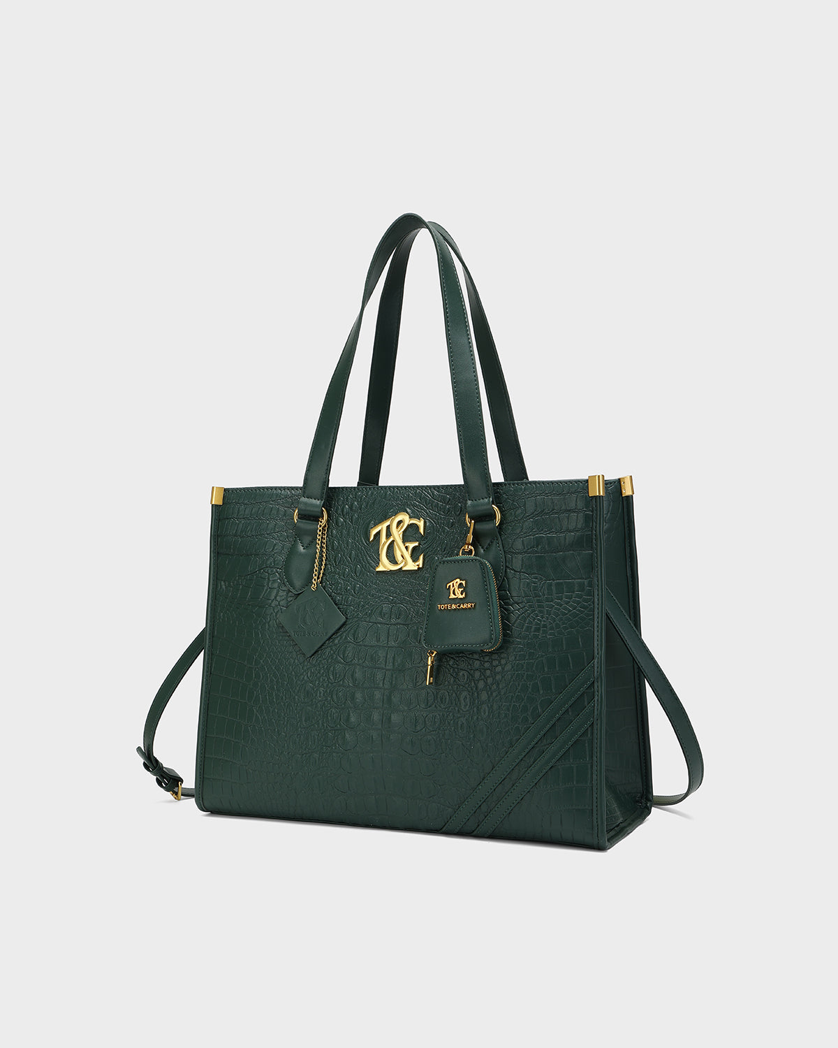City scape Tote in Emerald Green