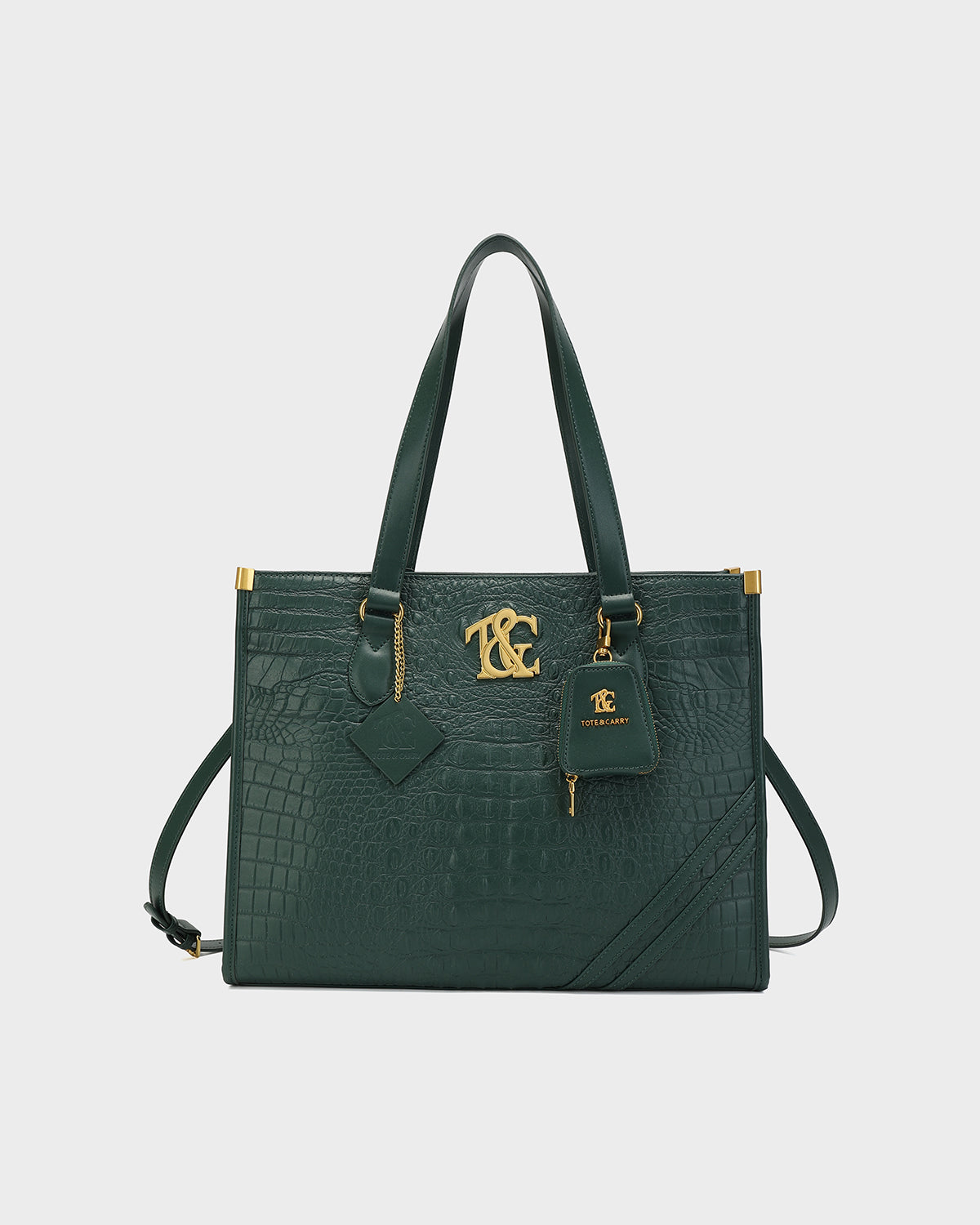 City scape Tote in Emerald Green