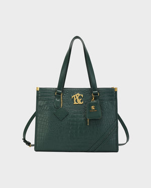 City scape Tote in Emerald Green