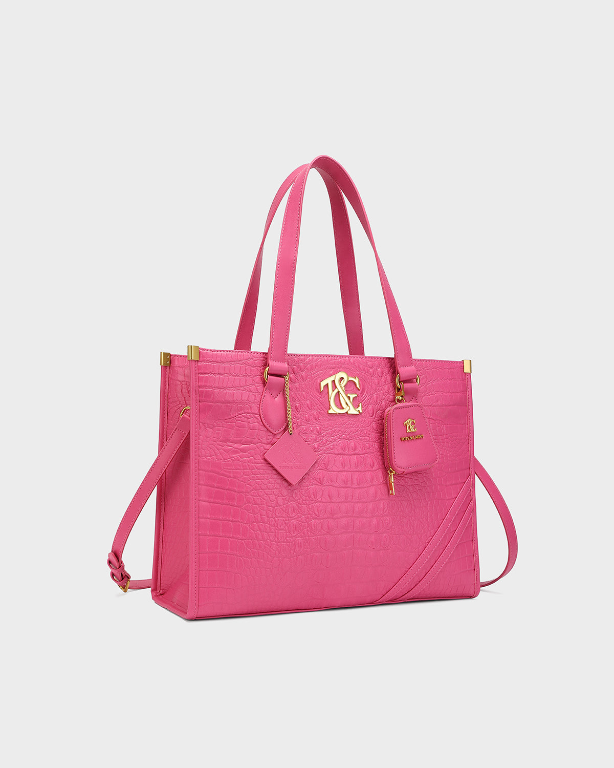 City scape Tote in Fuchsia