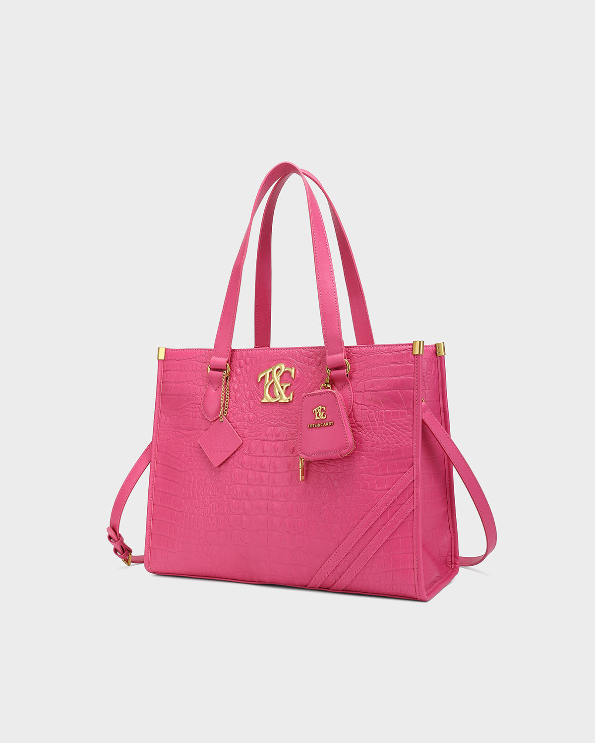 City scape Tote in Fuchsia