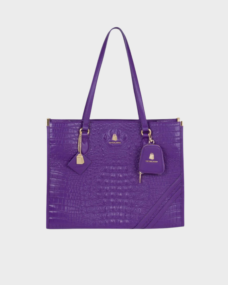 Classic City Tote Bag in Purple