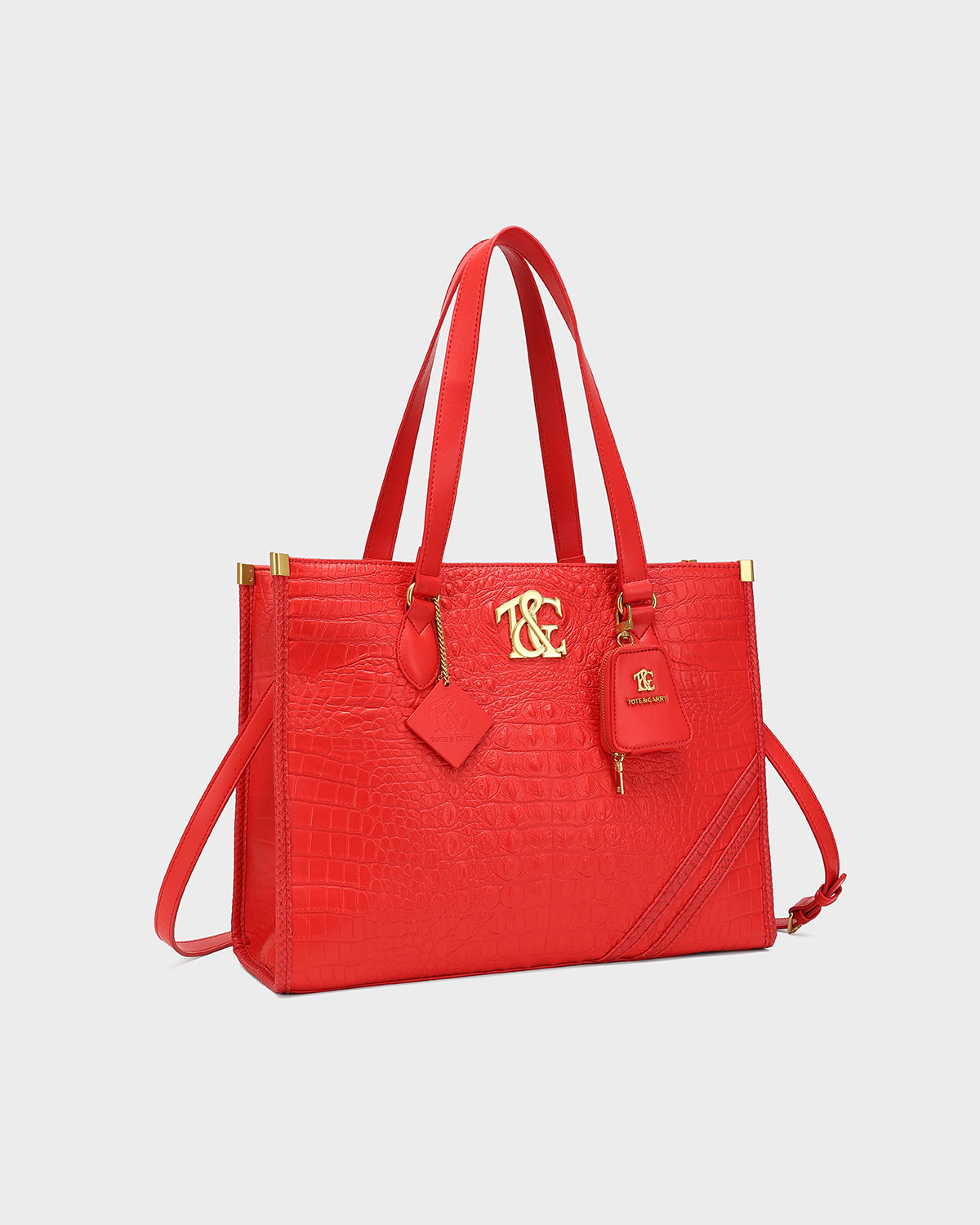 City scape Tote in Red