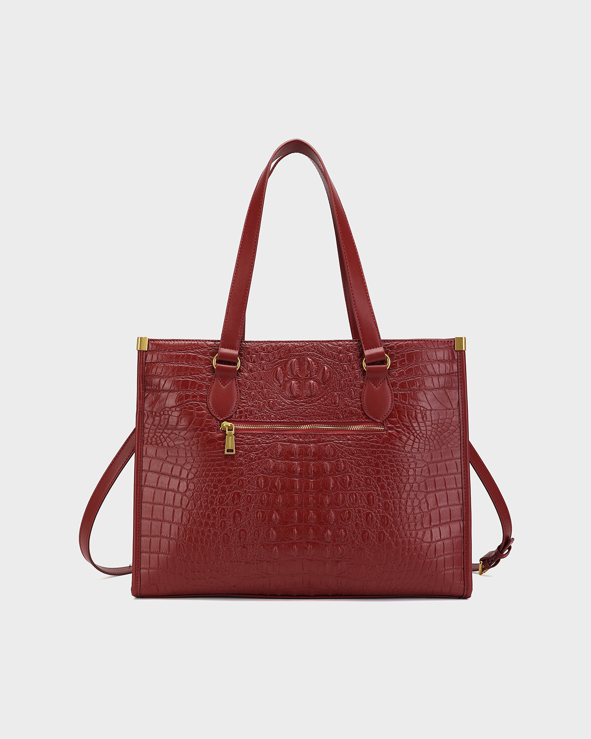 City scape Tote in Wine Red