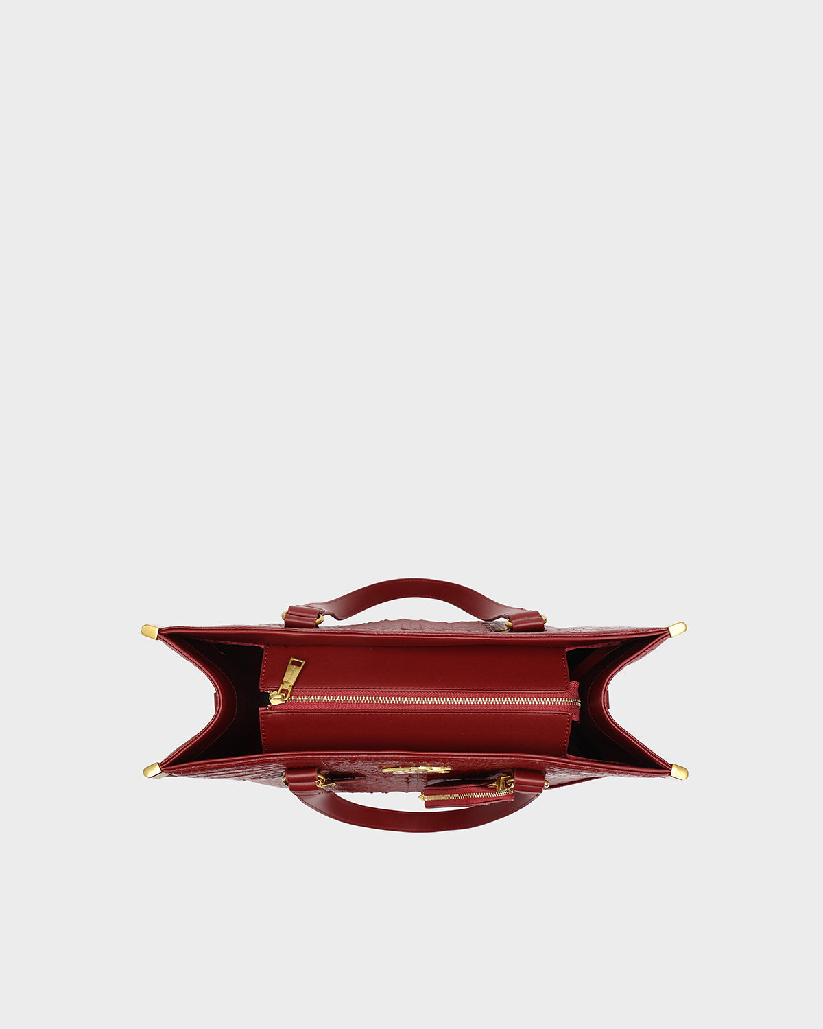City scape Tote in Wine Red