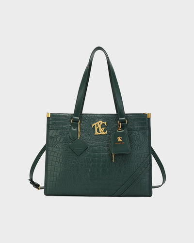 Cityscape Tote in Emerald Green
