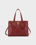 Cityscape Tote in Wine Red