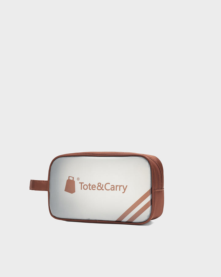 Clarity Toiletry Bag in Brown