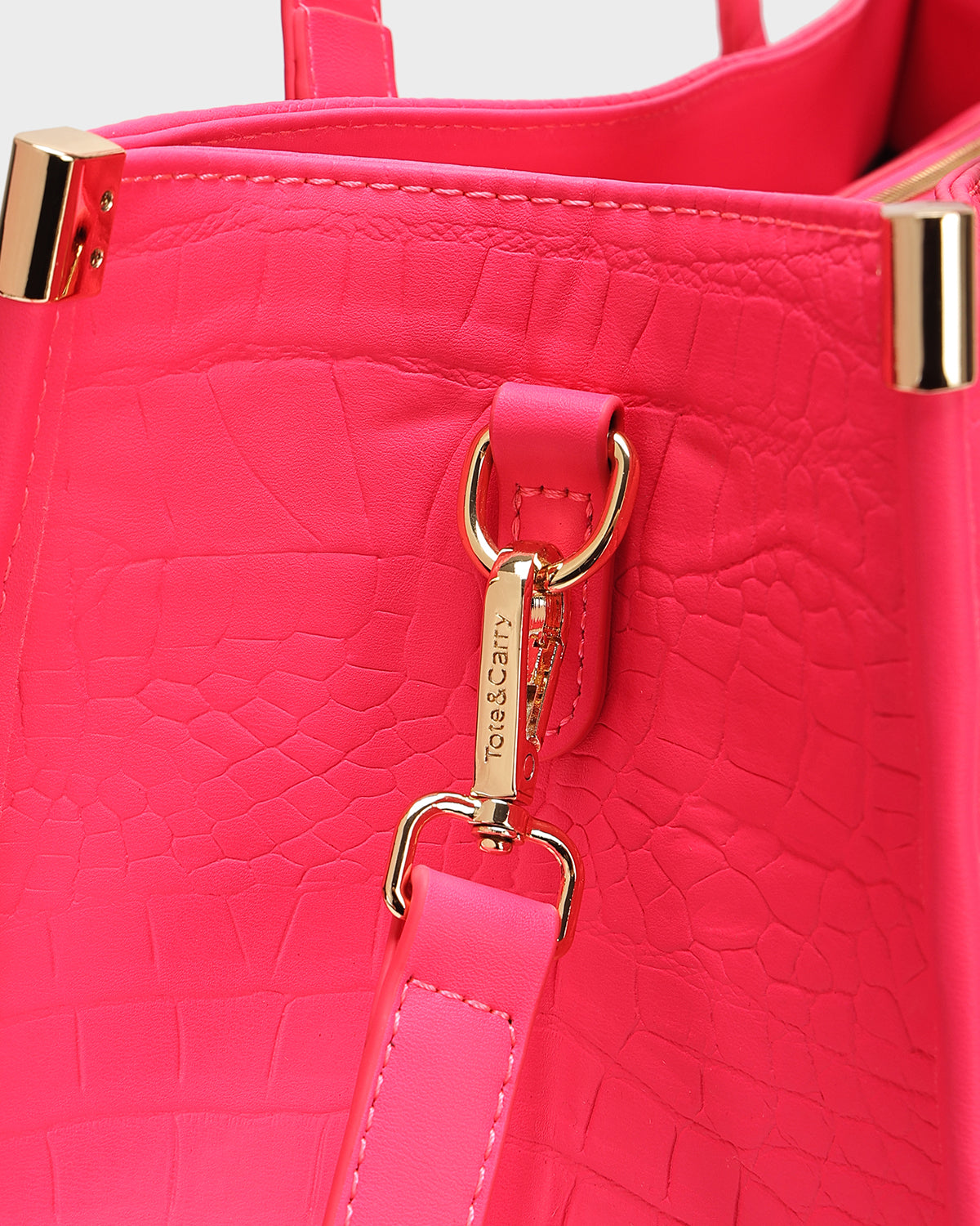 Classic City Tote Bag in Neon Pink