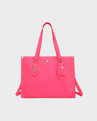 Classic City Tote Bag in Neon Pink - <span class=money>$40.00</span>