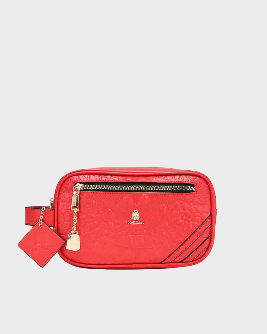 Classic 4-Piece Rolling Weekender Set in Red