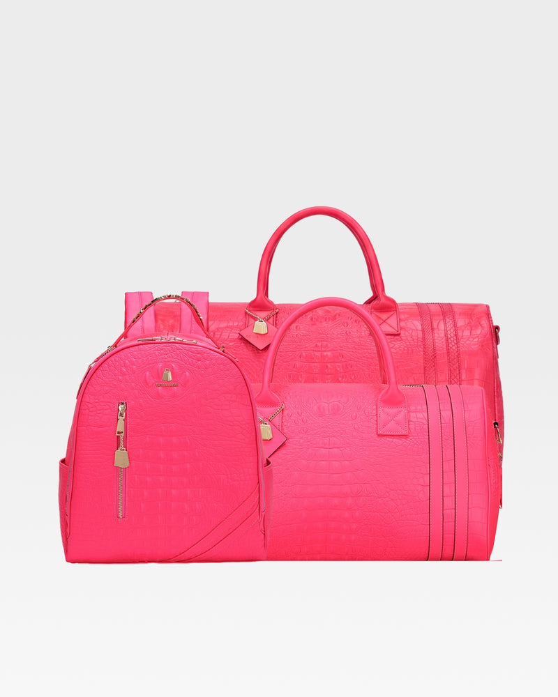 Classic Overnight 3-Piece Travel Set in Neon Pink